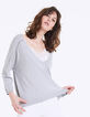 Damestrui V-hals voornamelijk viscose sieraaddetails-1