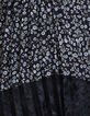 Jupe longue plissée en voile imprimé floral-7