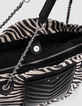 Winkeltas 1440 ecru canvas zebrapatroon XL Dames-6