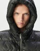 Capuche doudoune noire nylon matelassé Femme-5 Capuche doudoune noire nylon matelassé Femme-5