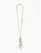 Collier sautoir antik gold pampilles femme-1