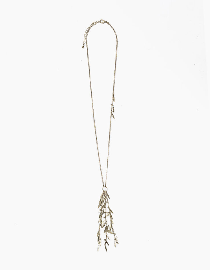 Collier sautoir antik gold pampilles femme-1