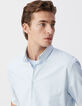 Chemise SLIM ciel motif rayures aquarellées Homme-5