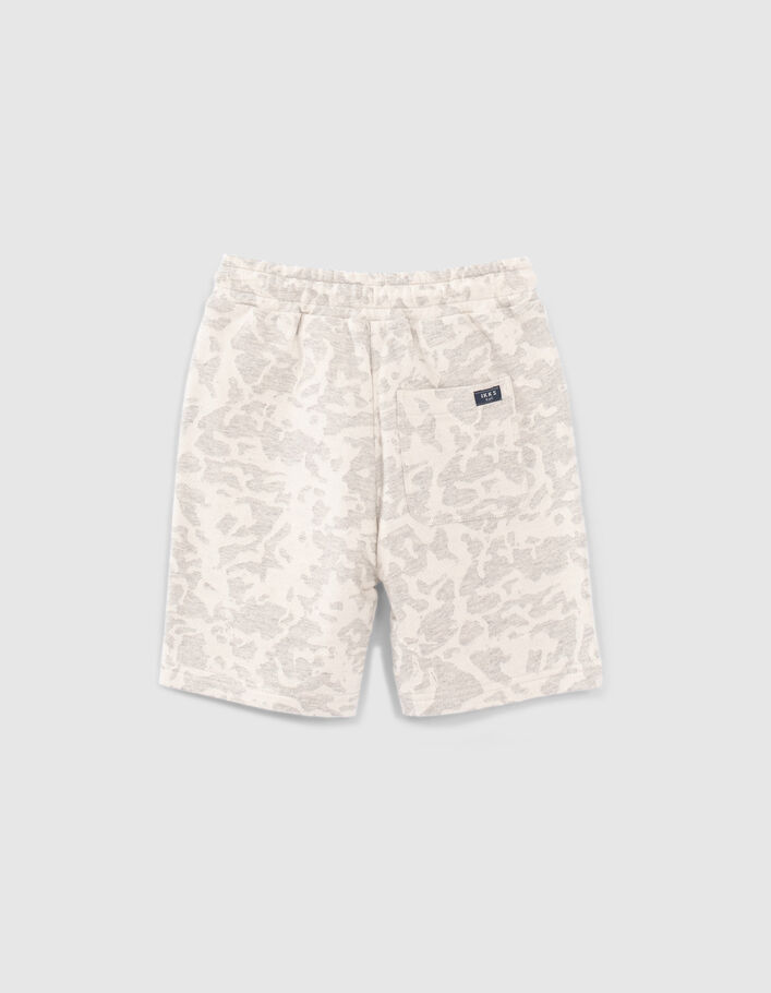 Boys’ grey Bermuda shorts with aquatic motif - IKKS