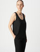 Women’s black recycled studded front/back reversible top-2