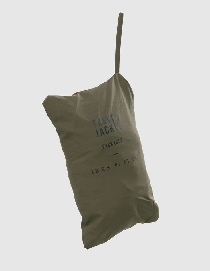 Parka kaki nylon fa&ccedil;on parachute Homme-8