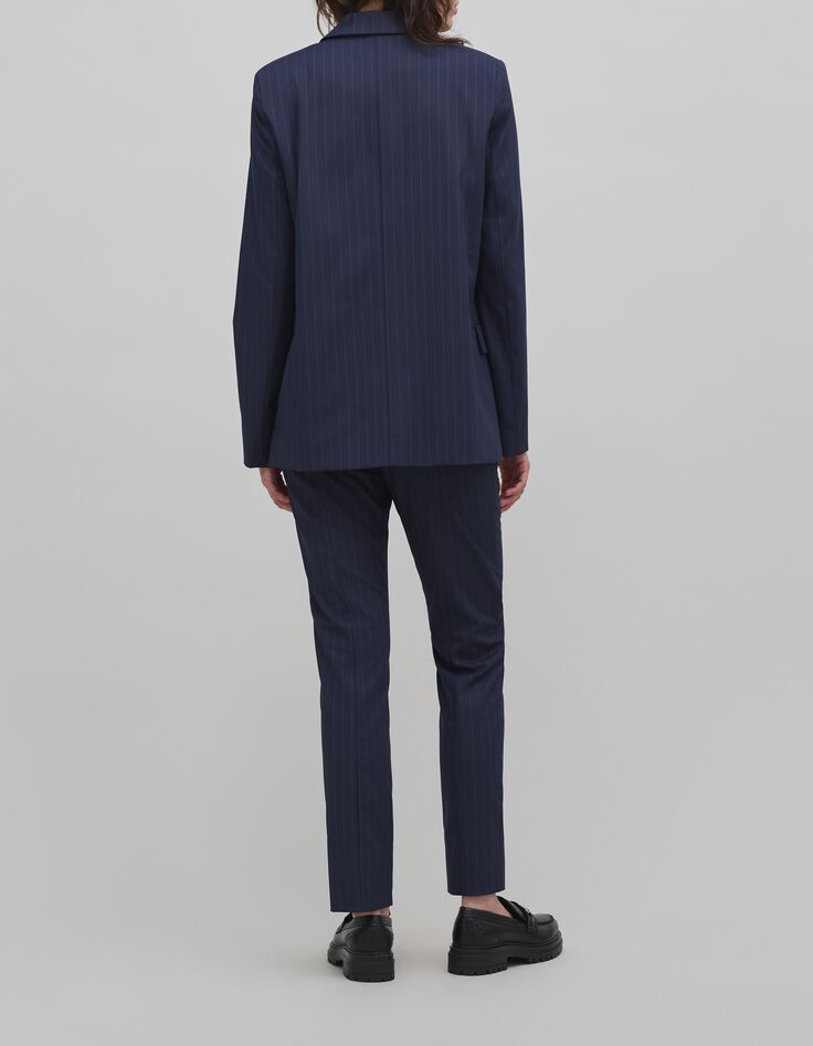 Damesjasje met tennisstreep in marineblauw-4