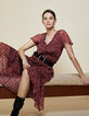 Metallic paisley-print voile long dress-1