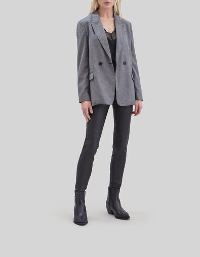 Pure Edition &ndash; Women's black semi-plain suit jacket - IKKS
