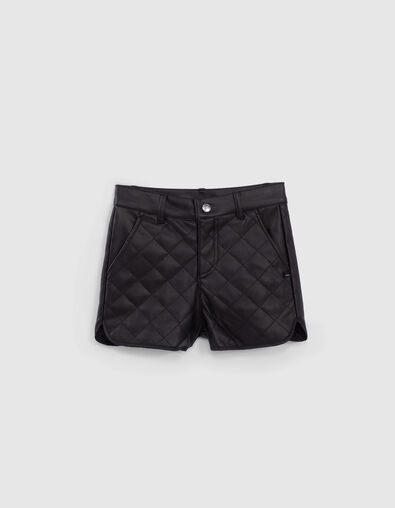 Schwarze Mädchensteppshorts Mini Me - IKKS