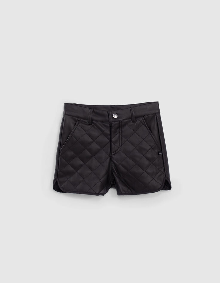 Schwarze Mädchensteppshorts Mini Me-1