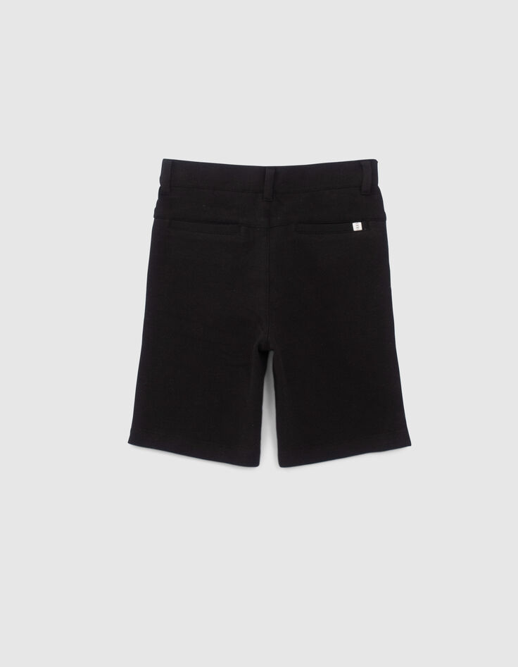 Boys’ black chino Bermudas-3