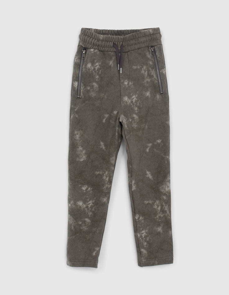 Jogging caqui tie and dye bolsillos cremallera ni&ntilde;o -1
