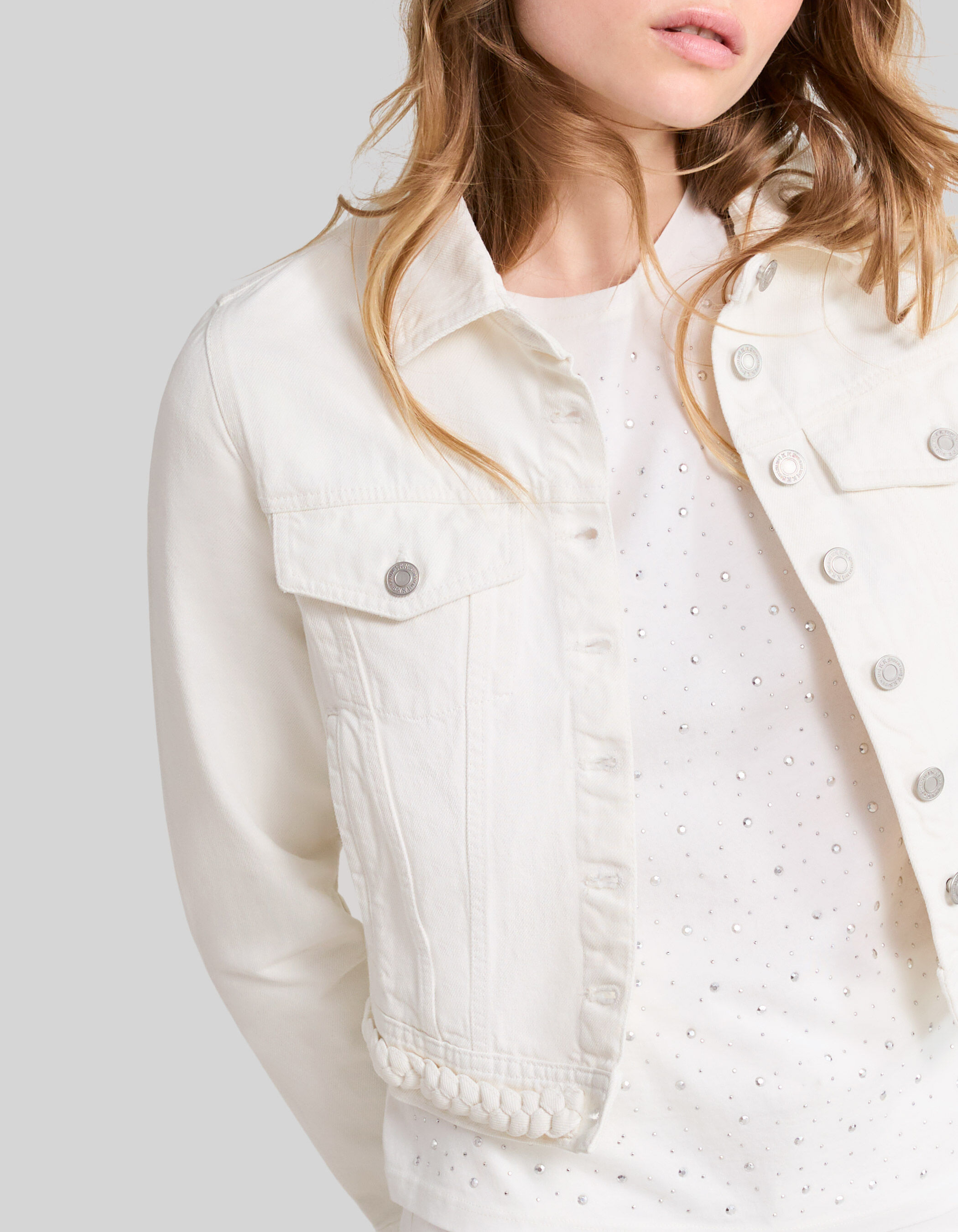 Off white jean jacket womens deals