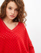 Jersey llama de tricot calado con lazos detrás I.Code-2
