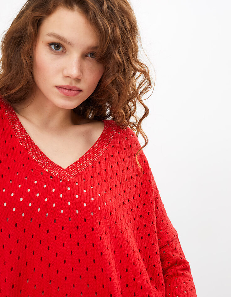 Jersey llama de tricot calado con lazos detrás I.Code-2
