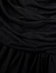 Women&rsquo;s flowing black dress with draped bodice-7