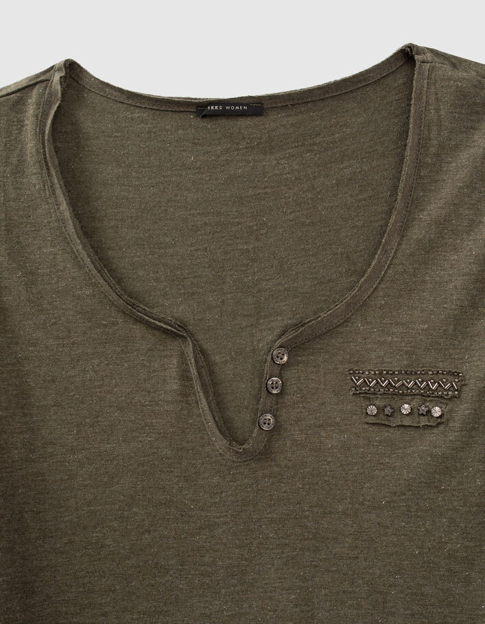 Vêtement Durable Be Part T-shirt Homme à Motifs Fins Avec Poche