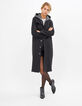 I.Code black Milano knit coat with removable hood-6