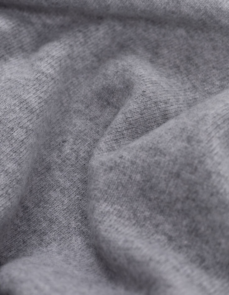 Mujer jersey de punto gris con tachuelas en la sisa-4