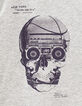 Boys’ grey organic T-shirt with skull, radio and trainers-2