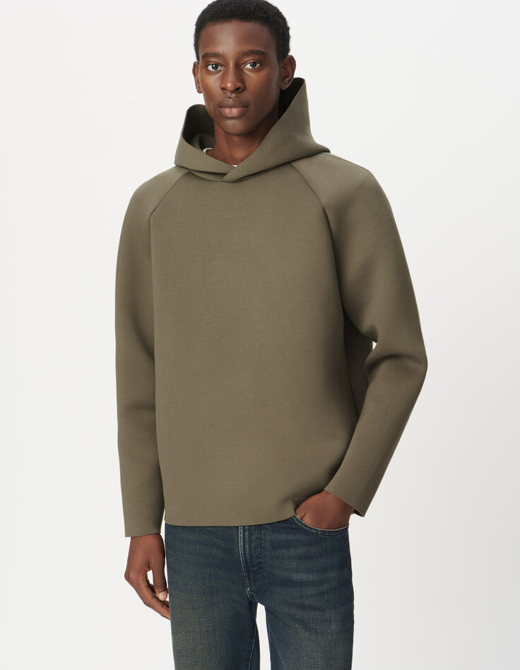 Sweat &agrave; capuche beige EASY CARE Homme-1