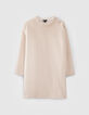 Gebroken witte jurk zachte tricot meisjes-1
