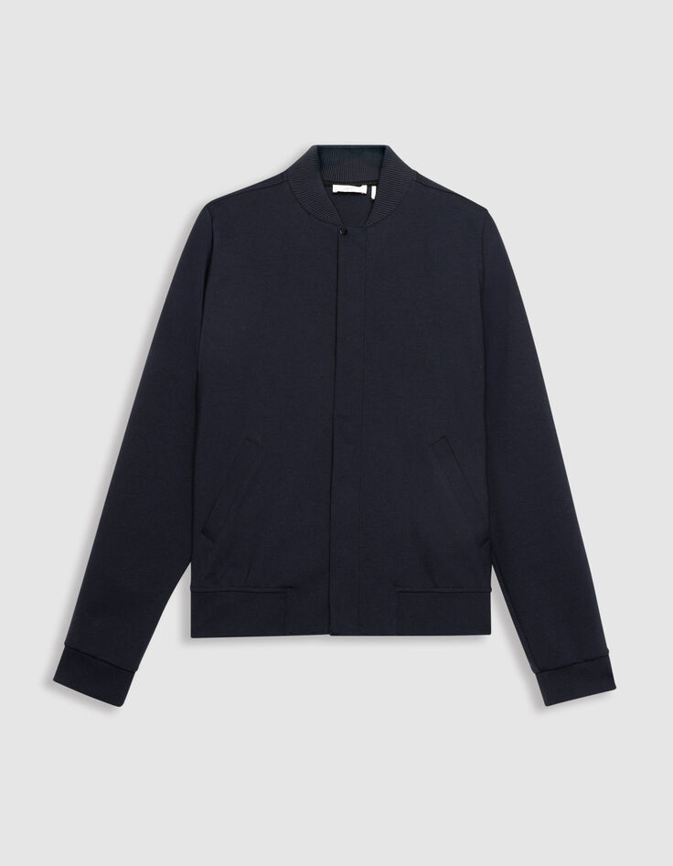 C&aacute;rdigan cremallera azul marino cuello teddy hombre-6