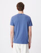 T-shirt col rond bleu coton bio Homme-3