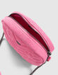 Rosa M&auml;dchenhandtasche mit Herzsteppn&auml;hten-4