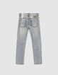 Jean slim bleu avec ceinture tressée garçon-5