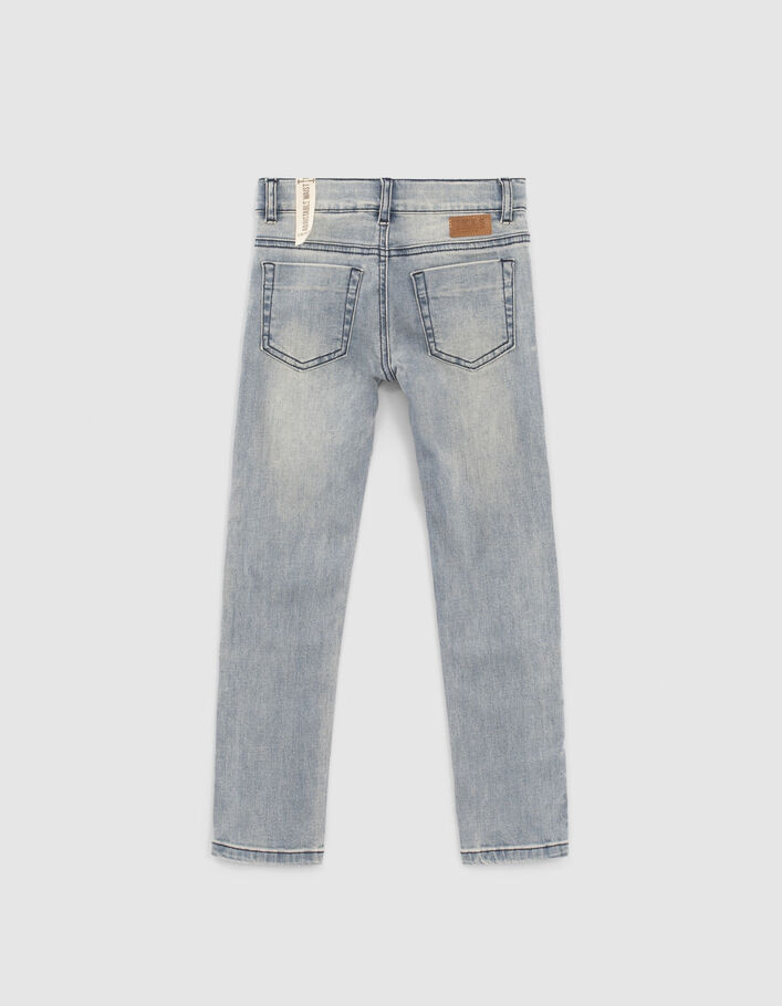 Blauwe slim jeans met gevlochten riem jongens - IKKS