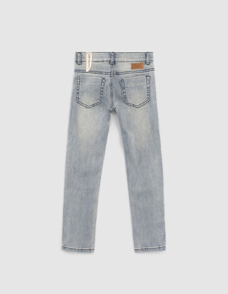 Jean slim bleu avec ceinture tressée garçon-5