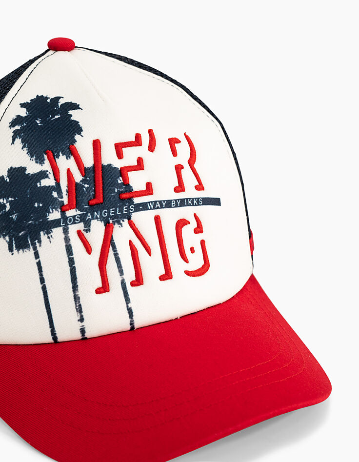 Gorra navy, blanco, rojo con palmeras niño -2 Gorra navy, blanco, rojo con palmeras niño -2