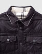Jungenwendesteppjacke, Karos und Schwarz -3