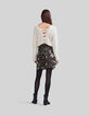Korte zwarte rok LENZING™ ECOVERO™ orchideeprint Dames-3