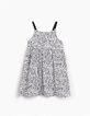 Robe 2 en 1 blanc imprimé tachiste et tee-shirt fille-8