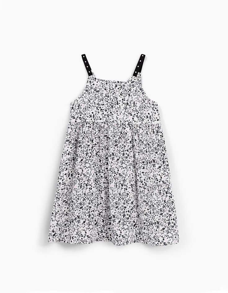 Robe 2 en 1 blanc imprimé tachiste et tee-shirt fille-8 Robe 2 en 1 blanc imprimé tachiste et tee-shirt fille-8