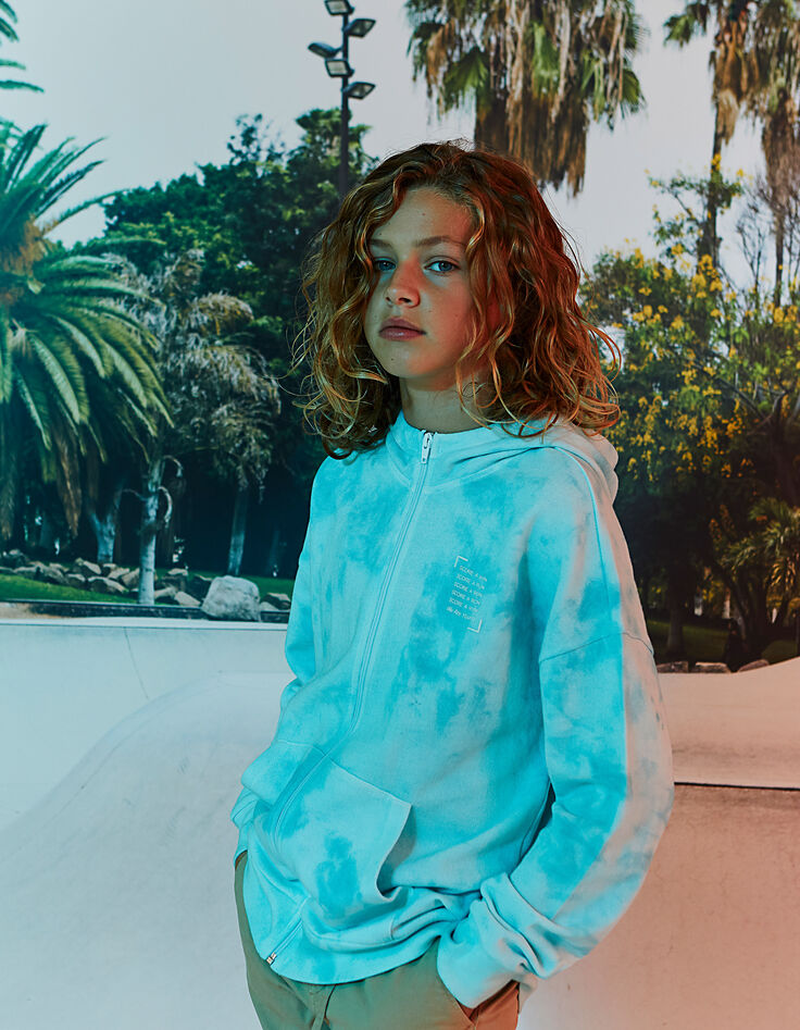 Blaue Jungensweatjacke mit Tie-Dye-Effekt-4 Blaue Jungensweatjacke mit Tie-Dye-Effekt-4