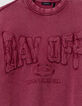 Sweat bordeaux maxi typo brodée fille-5