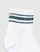 Boys’ aqua and ribbed white socks -2