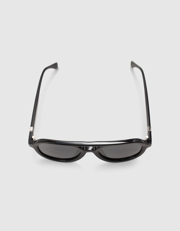 Lunettes solaires noires style pilote Femme-4