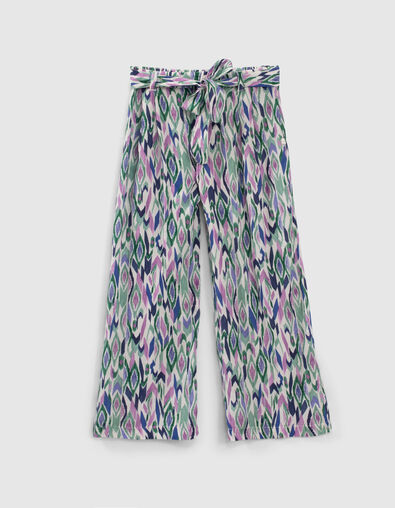 Gebroken witte broek ikat print ruiten meisjes - IKKS