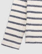 Weißes Mädchen-T-Shirt im Matrosenlook mit Stickerei-4