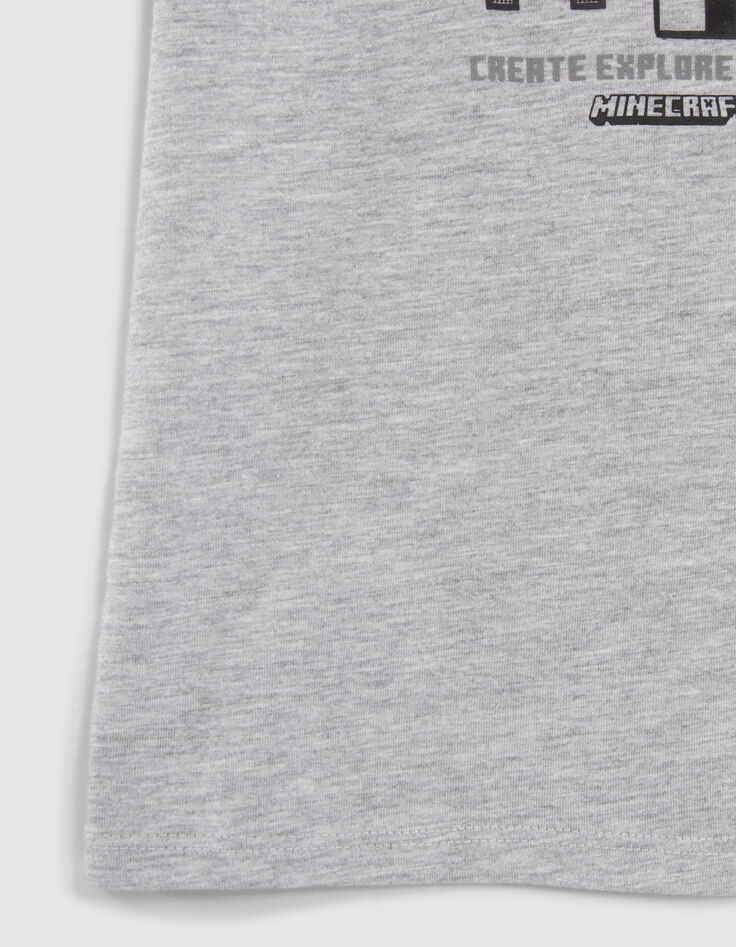 T-shirt gris icônes MINECRAFT garçon-4