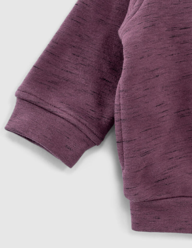 Dark purple vest bikerstijl babyjongens -4