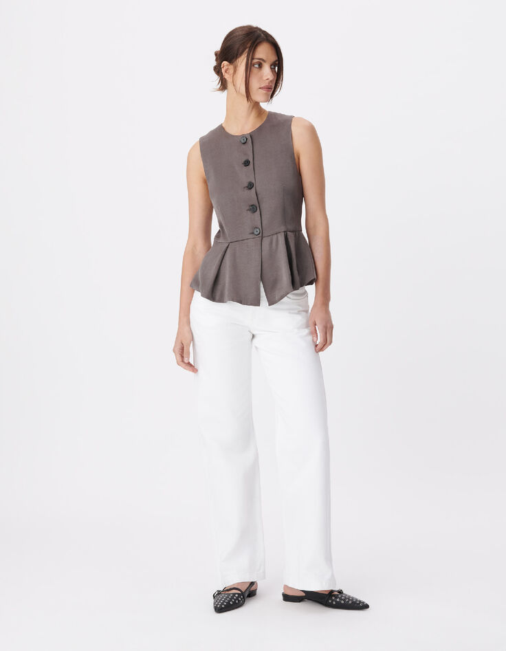 Lyocell&reg; grijs mouwloos damesvest-1