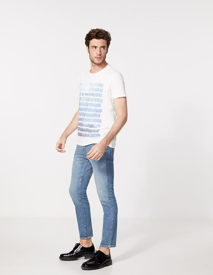 Camiseta blanca IKKS BETTER con botellas Hombre-5