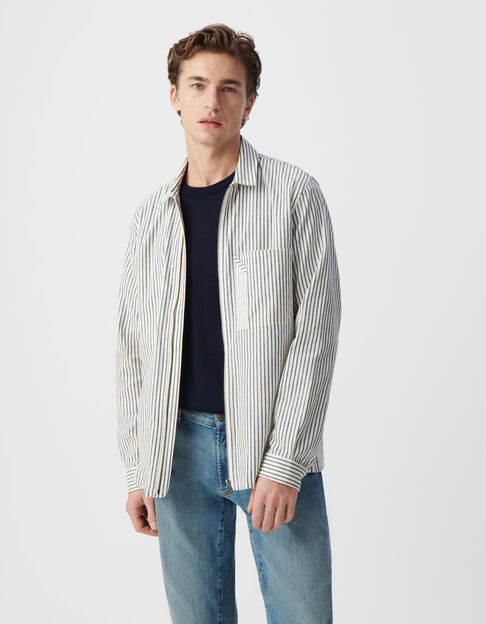 Men’s ink striped REGULAR overshirt - IKKS