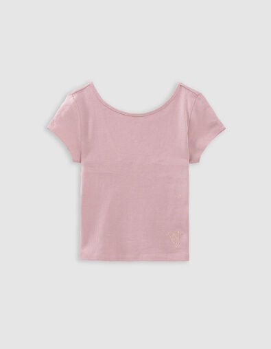 Roze T-shirt rugdecollet&eacute; meisjes - IKKS